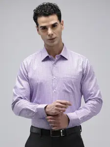 Van Heusen Slim Fit Micro Checks Opaque Pure Cotton Formal Shirt