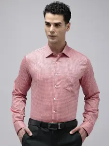 Van Heusen Slim Fit Micro Checks Opaque Pure Cotton Formal Shirt