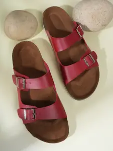 MOZAFIA Women Buckle Flats