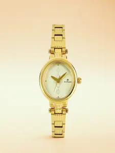 Titan Women Silver-Toned Dial Watch 2535YM01