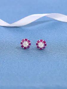 KAI JEWEL Rhodium-Plated Sterling Silver Cubic Zirconia Studs