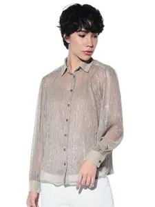 ONLY Women Spread Collar Solid Party Shirt