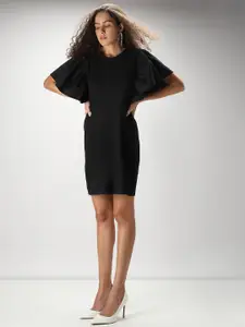 Vero Moda Flutter Sleeve Sheath Dress