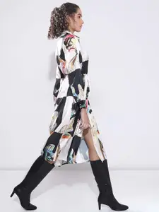 Vero Moda Print Shirt Midi Dress