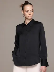 MANGO Satin-Finish Casual Shirt