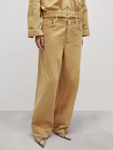 MANGO Women Pure Cotton Wide Leg Jeans