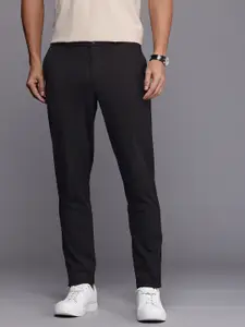 Louis Philippe Men Micro Ditsy Printed Slim Fit Casual Trousers