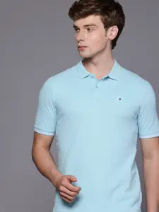 Louis Philippe Jeans Polo Collar Pure Cotton Slim Fit T-shirt