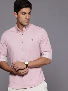 Louis Philippe Sport Button-Down Collar Self-Design Textured Smart Fit Casual Shirt