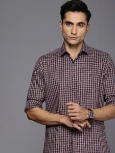 Louis Philippe Sport Pure Cotton Slim Fit Checked Casual Shirt