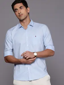Louis Philippe Sport Slim Fit Checked Pure Cotton Casual Shirt