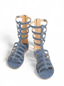 Tao Paris Women Open Toe Gladiators Flats