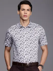 Louis Philippe Pure Cotton Slim Fit Floral Printed Formal Shirt