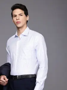 Louis Philippe Classic Fit Checked Pure Cotton Formal Shirt