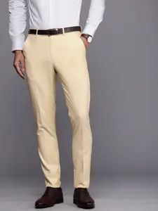 Louis Philippe Men Textured Slim Tapered Fit Formal Trousers
