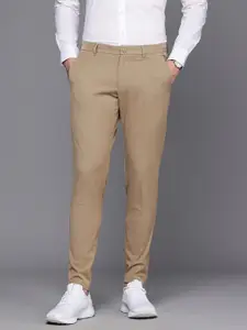 Louis Philippe Ath.Work Men Comfy Tapered Fit Chinos Trousers