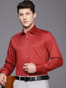 Louis Philippe Pure Cotton Ethnic Printed Classic Fit Formal Shirt
