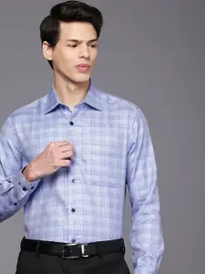 Louis Philippe Pure Cotton Checked Classic Fit Formal Shirt