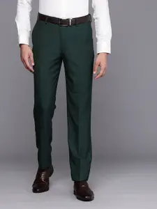 Louis Philippe Men Textured Slim Fit Formal Trousers