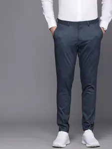 Louis Philippe Ath.Work Men Comfy Tapered Fit Low-Rise Trousers