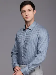 Louis Philippe Ath.Work Super Slim Fit Checked Semiformal Shirt