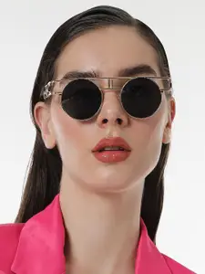 HAUTE SAUCE by  Campus Sutra HAUTE SAUCE by Campus Sutra Women Round Sunglasses with Polarised Lens AW24_HSSG2715