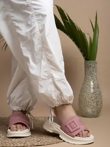 The Roadster Lifestyle Co Women Buckle Detail Open Toe Flats