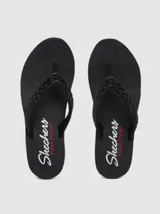 Skechers Women MEDITATION Embellished T-Strap Flats