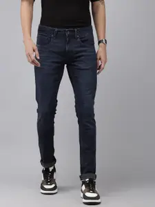 SPYKAR Men Skinny Slim Fit Low-Rise Ripped Light Fade Stretchable Jeans