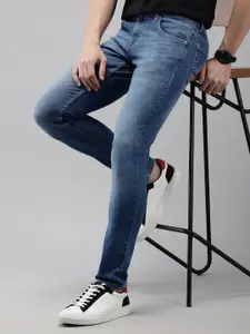 SPYKAR Men Super Skinny Fit Low-Rise Heavy Fade Stretchable Jeans