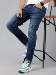 SPYKAR Men Ricardo Straight Fit Low Distress Light Fade Stretchable Jeans