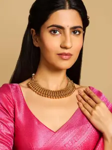 Kushal's Fashion Jewellery Gold-Plated Antique Necklace