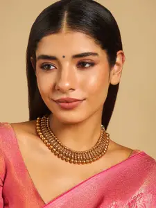 Kushal's Fashion Jewellery Gold-Plated Antique Necklace