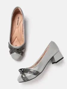 Van Heusen Knot Detail Block Heel Pumps
