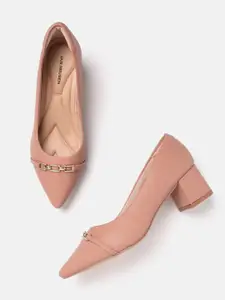 Van Heusen Block Heel Embellished Pumps