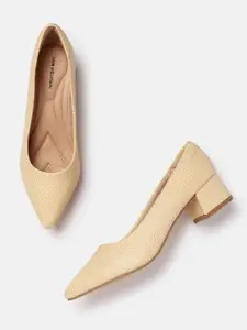 Van Heusen Textured Block Heel Pumps