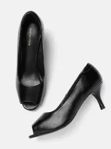 Van Heusen Textured Slim Heeled Peep Toes