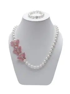 Daizy Girls Beaded Butterfly Necklace & Bracelet