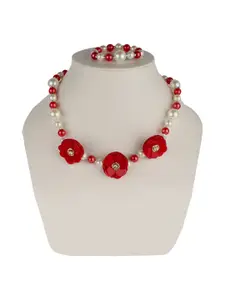 Daizy Girls Flower Necklace & Bracelet Jewellery Set