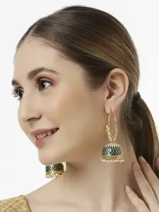 OOMPH Kundan Dome Shaped Jhumkas