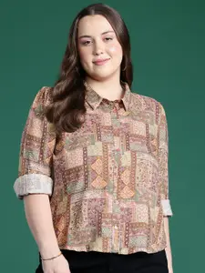 DressBerry Curve Printed Casual Shirt