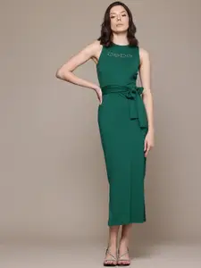 bebe Future Glam Sheath Midi Dress Comes With a Belt