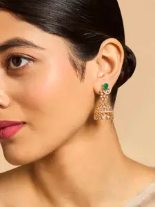 Kushal's Fashion Jewellery Embellished Bridal White Gold-Plated Party Zircon Kada