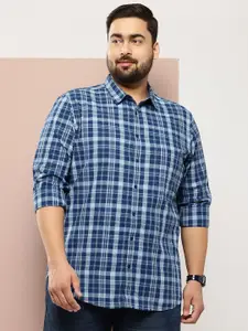 Sztori Men Plus Size Checked Casual Shirt