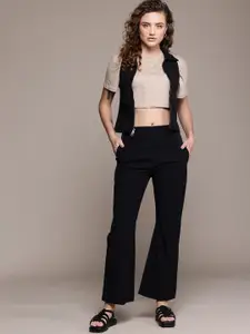 Roadster Crop Top & Trousers With Jacket