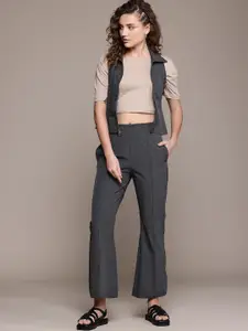 Roadster Crop Top & Trousers With Jacket