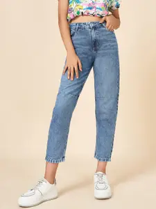 Coolsters by Pantaloons Girls Relaxed Fit Low Distress Light Fade Jeans