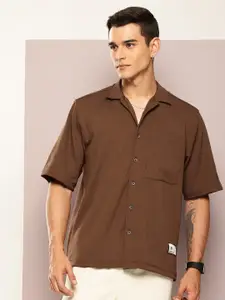 Kook N Keech Cuban Collar Relaxed Fit Premium Casual Shirt