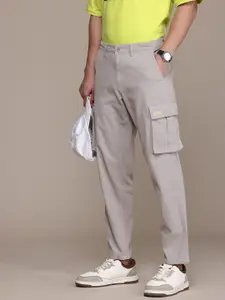 FCUK Men Smart Easy Wash Cargos Trousers