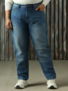 Freeform by High Star Women High-Rise Mom Fit Light Fade Jeans